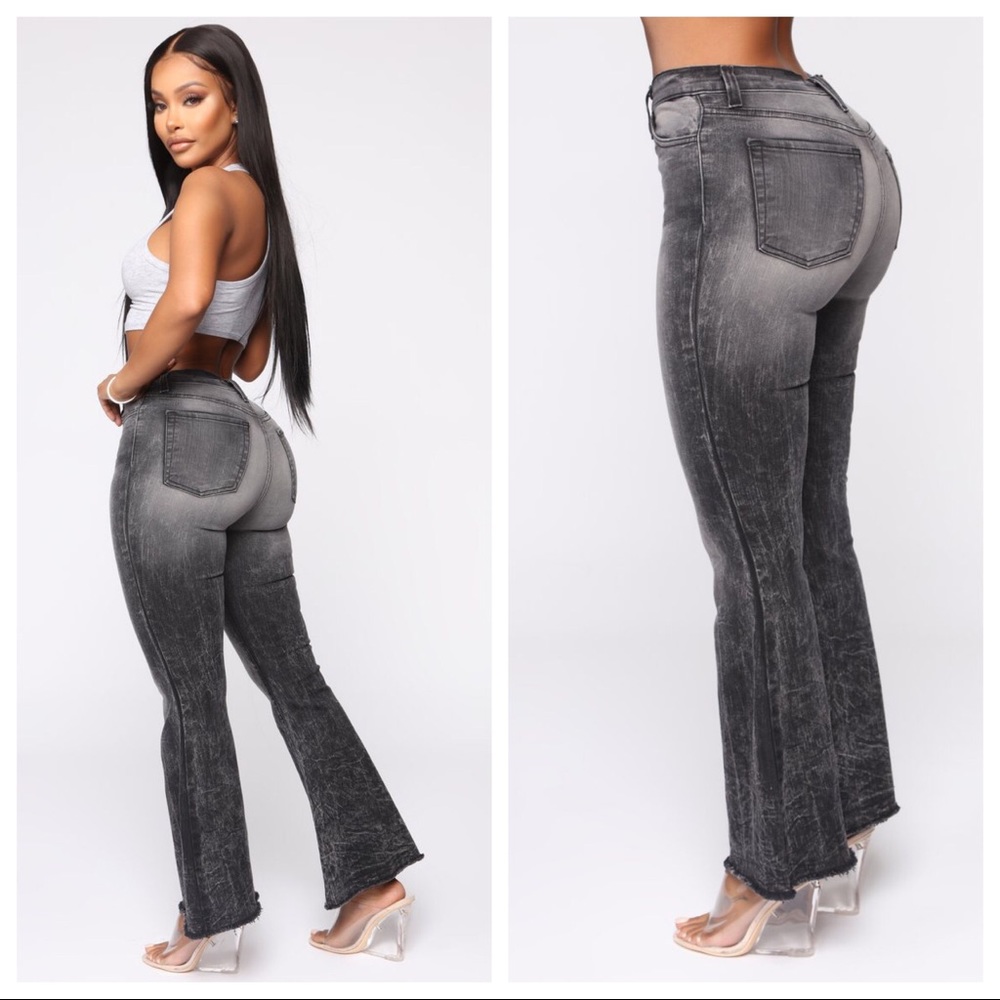 High rise flare jeans
